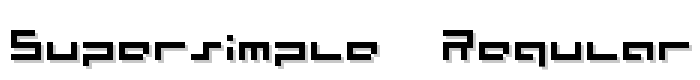 supersimple  regular font
